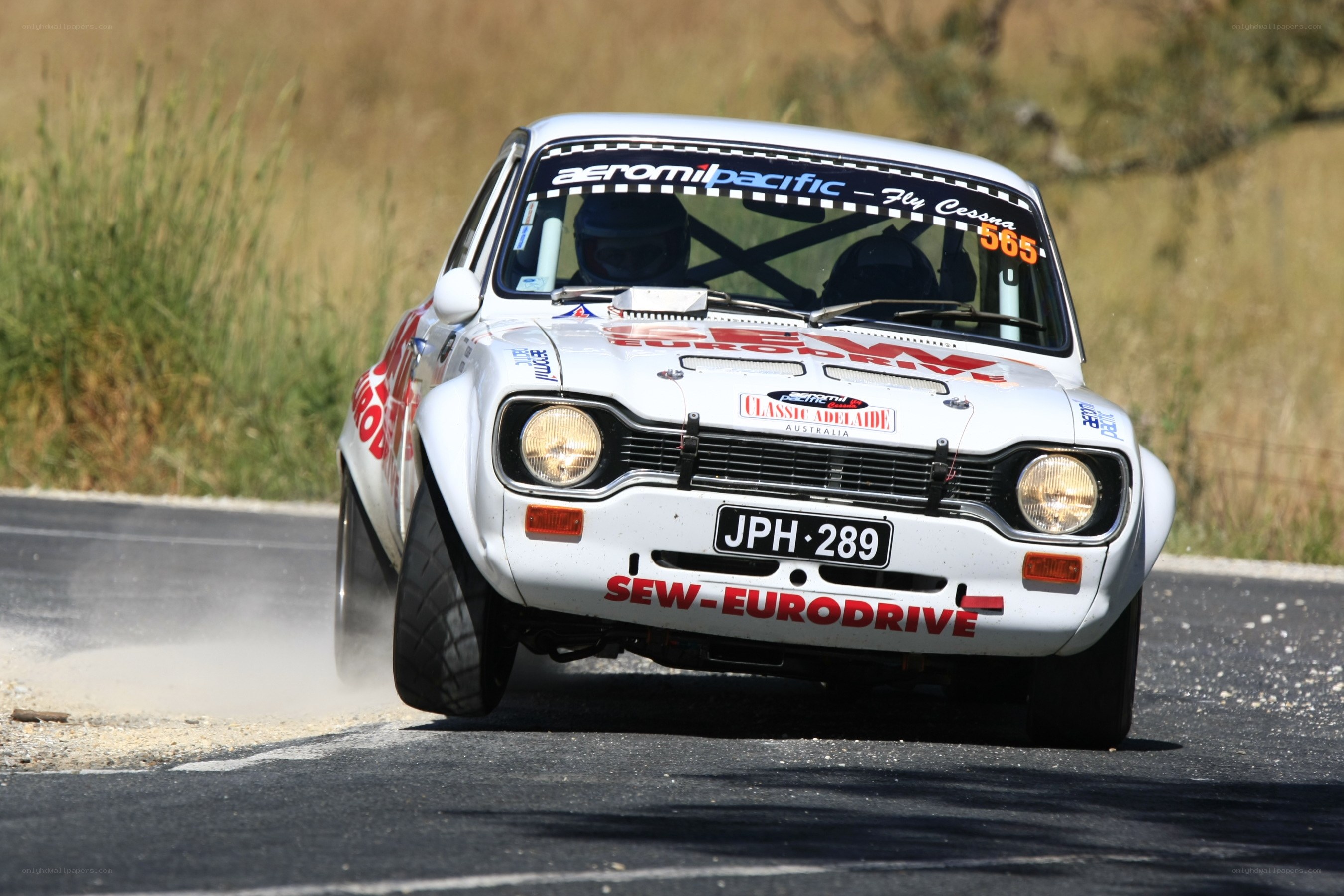racing car on a road