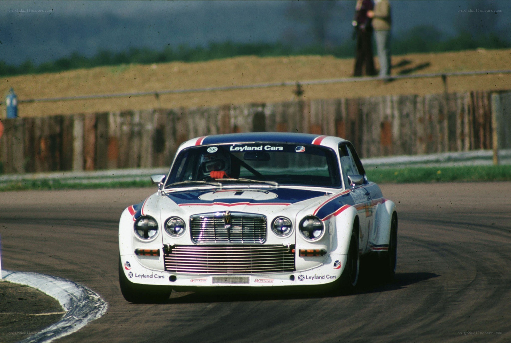 Racing car on a track