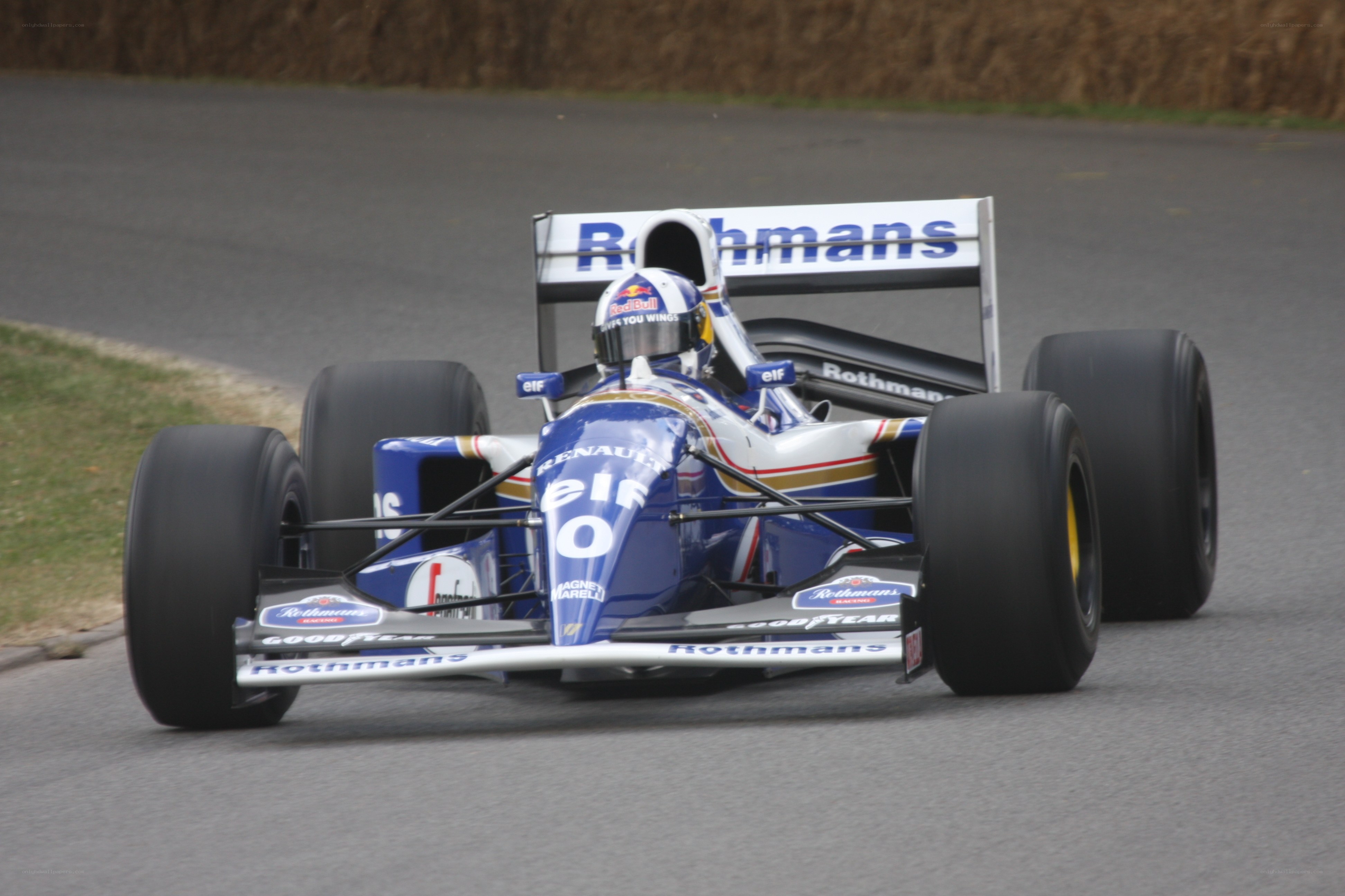 Racing car on a track