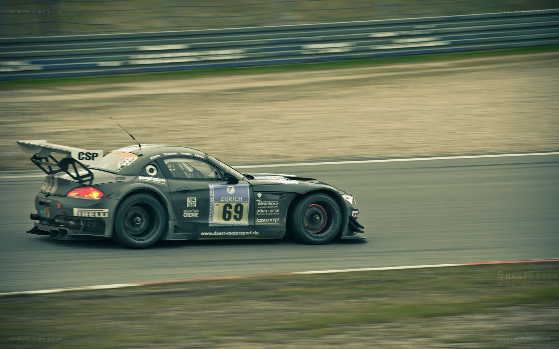 racing car on a track