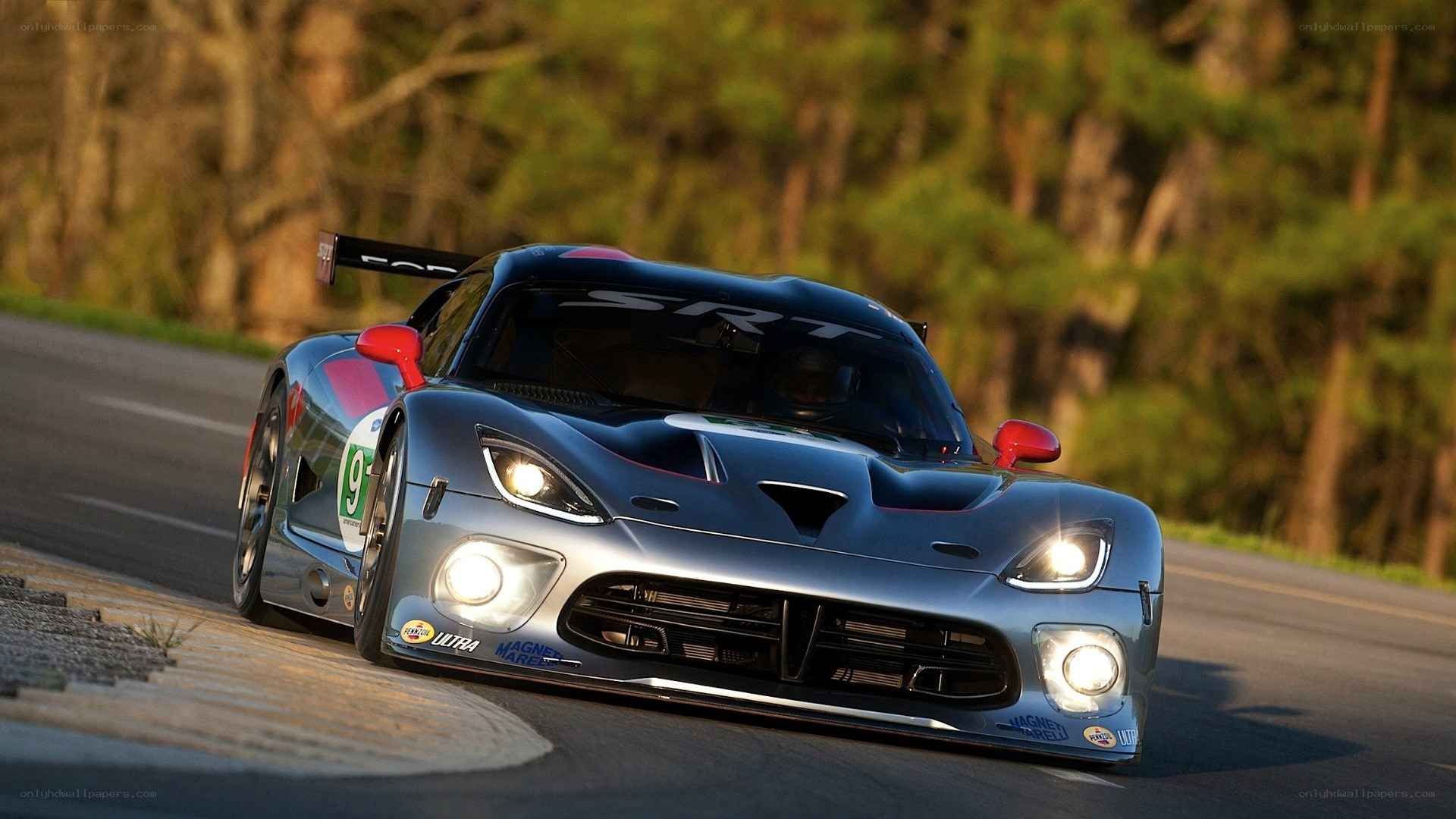 racing car on a track
