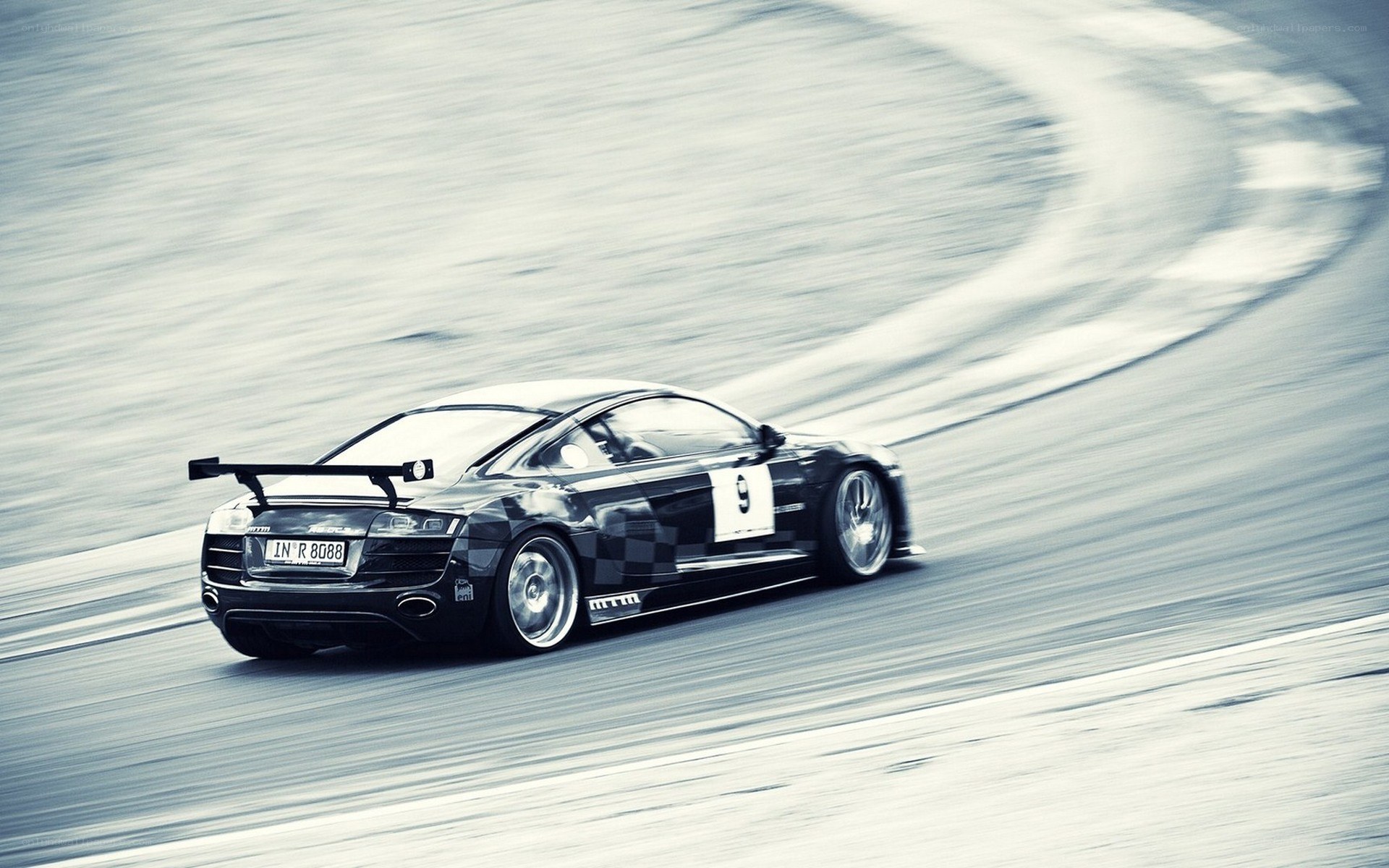 racing car on a track
