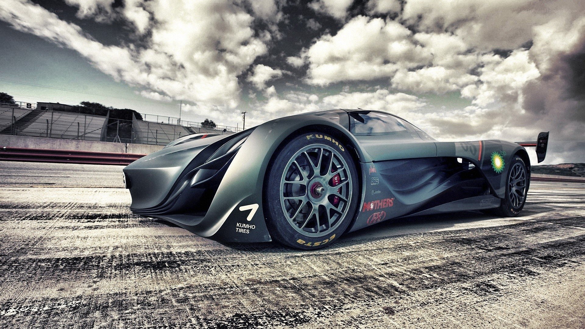 racing car on a track