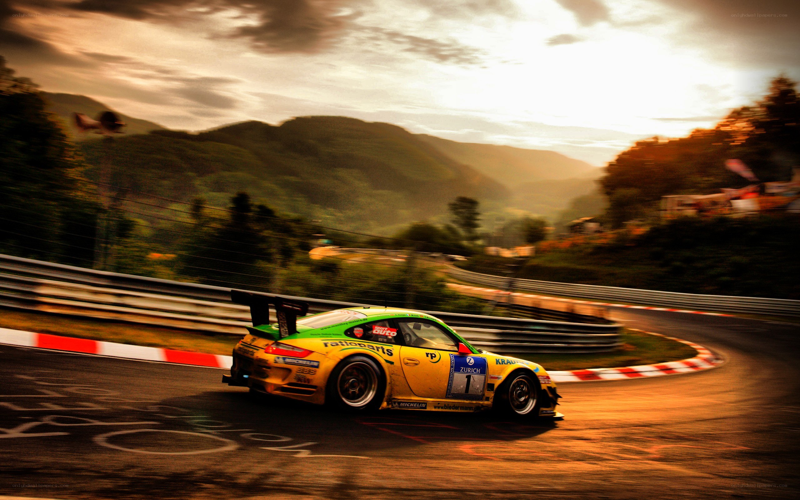 racing car on a track