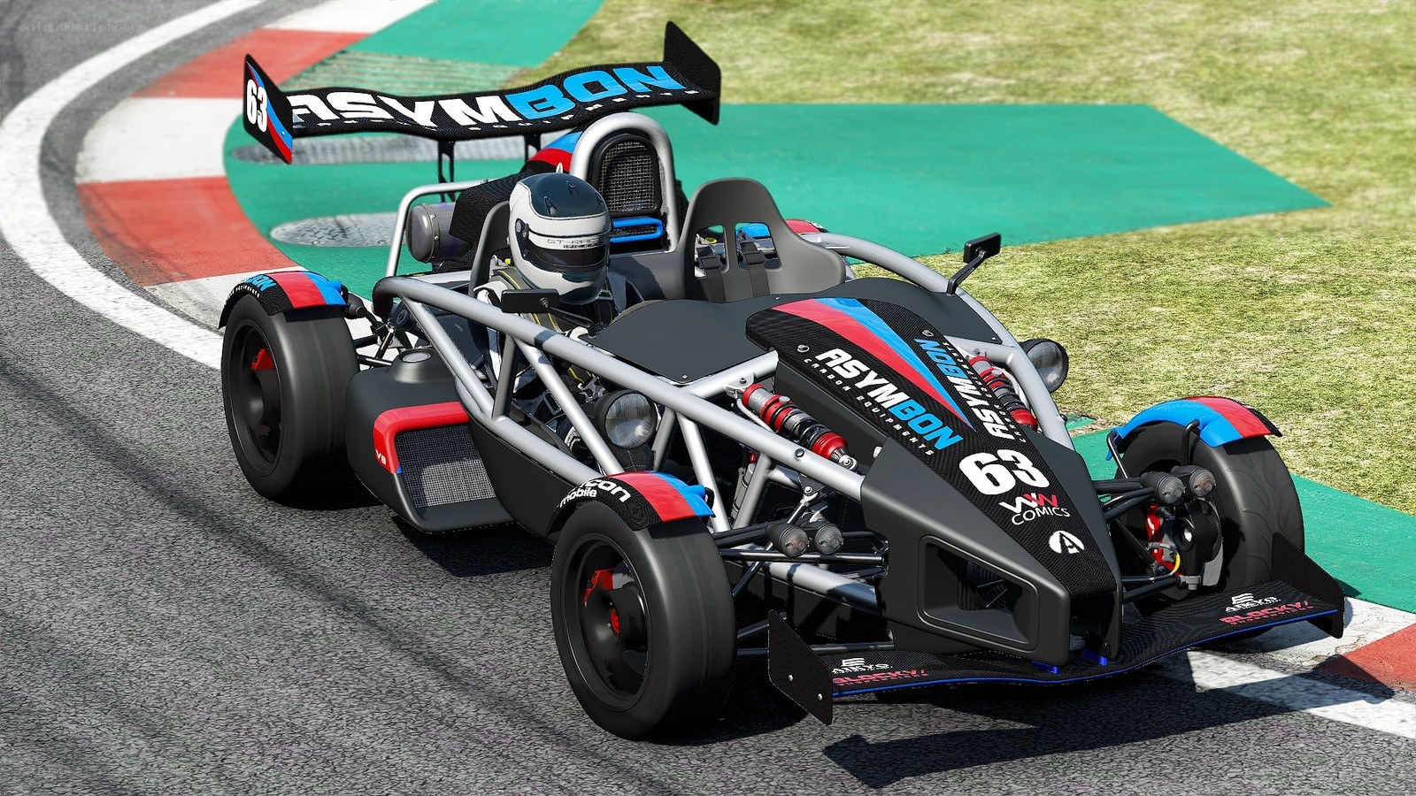 racing car on a track