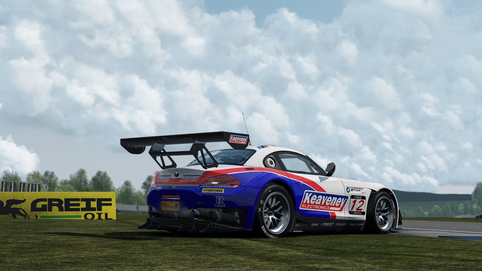 racing car on a track