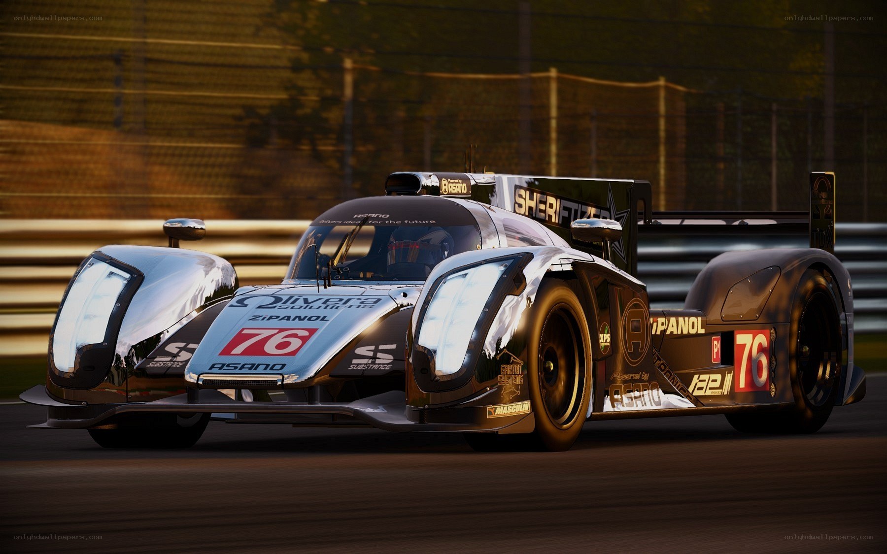 racing car on a track