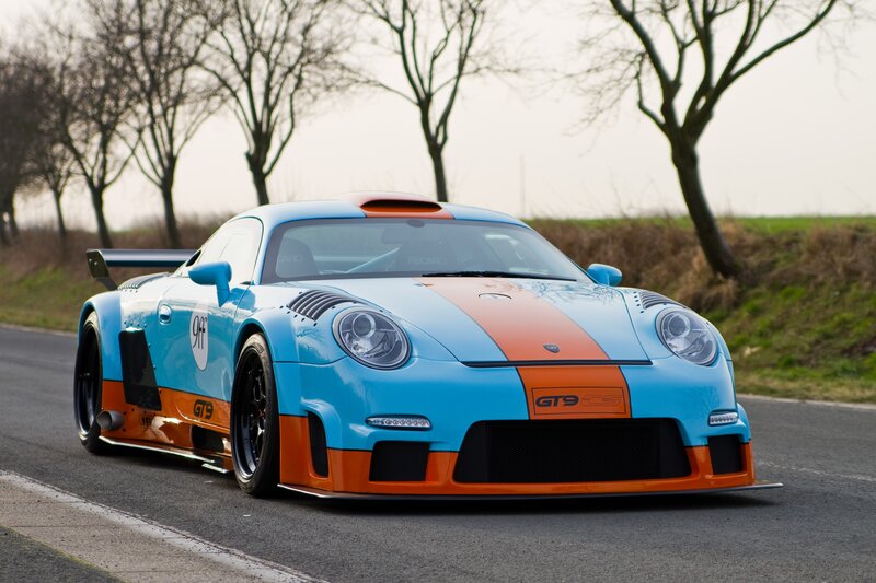 racing car on a track