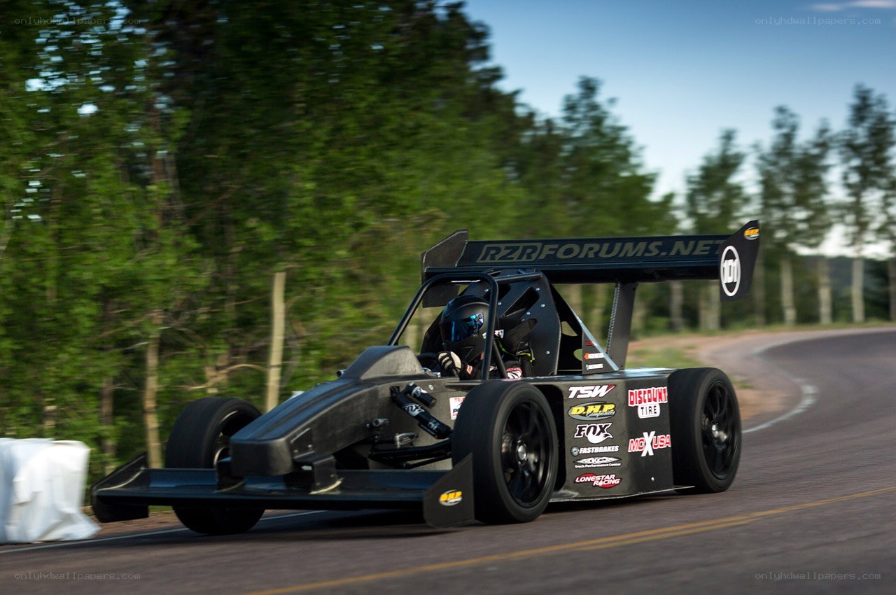 racing car on a track