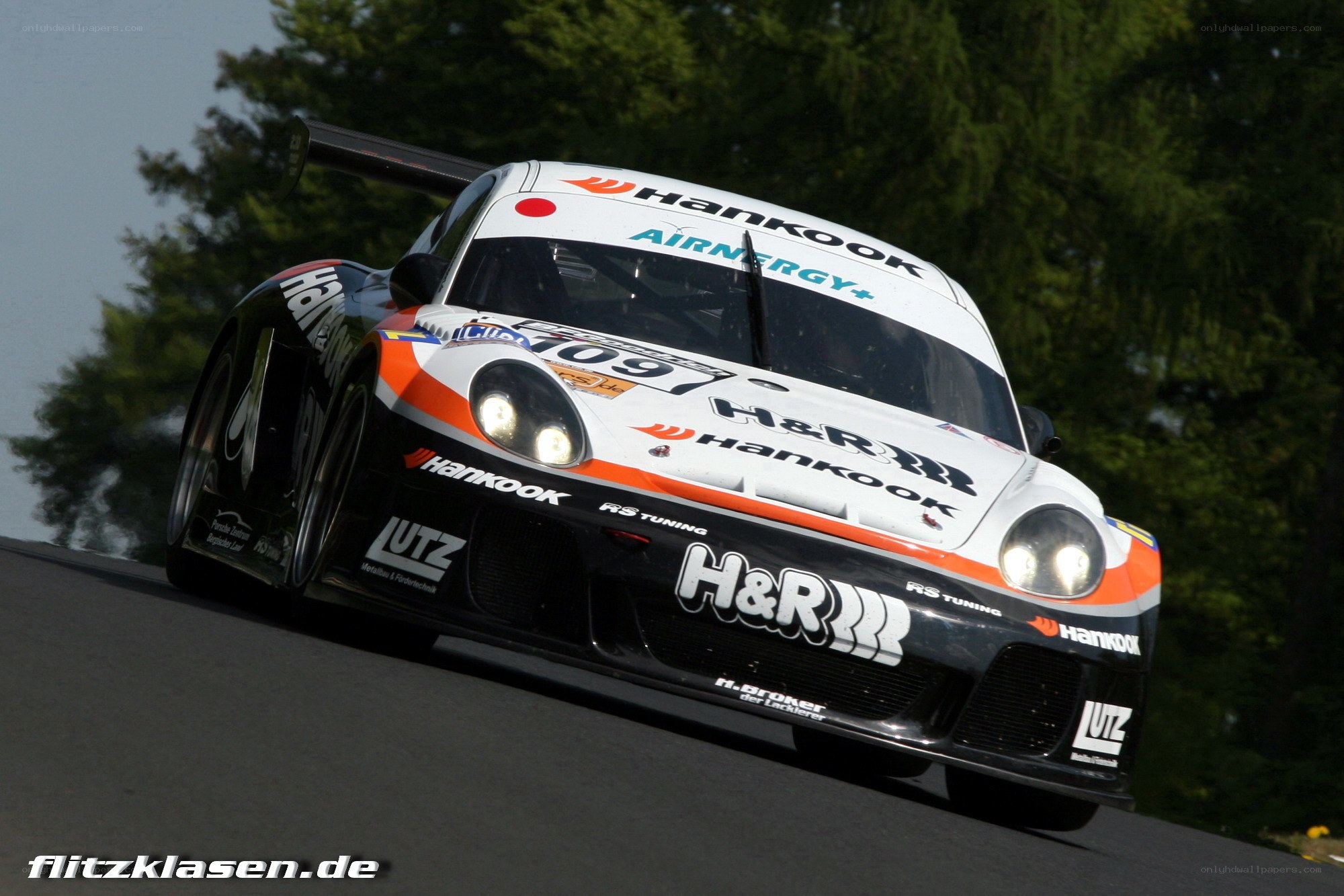 racing car on a track