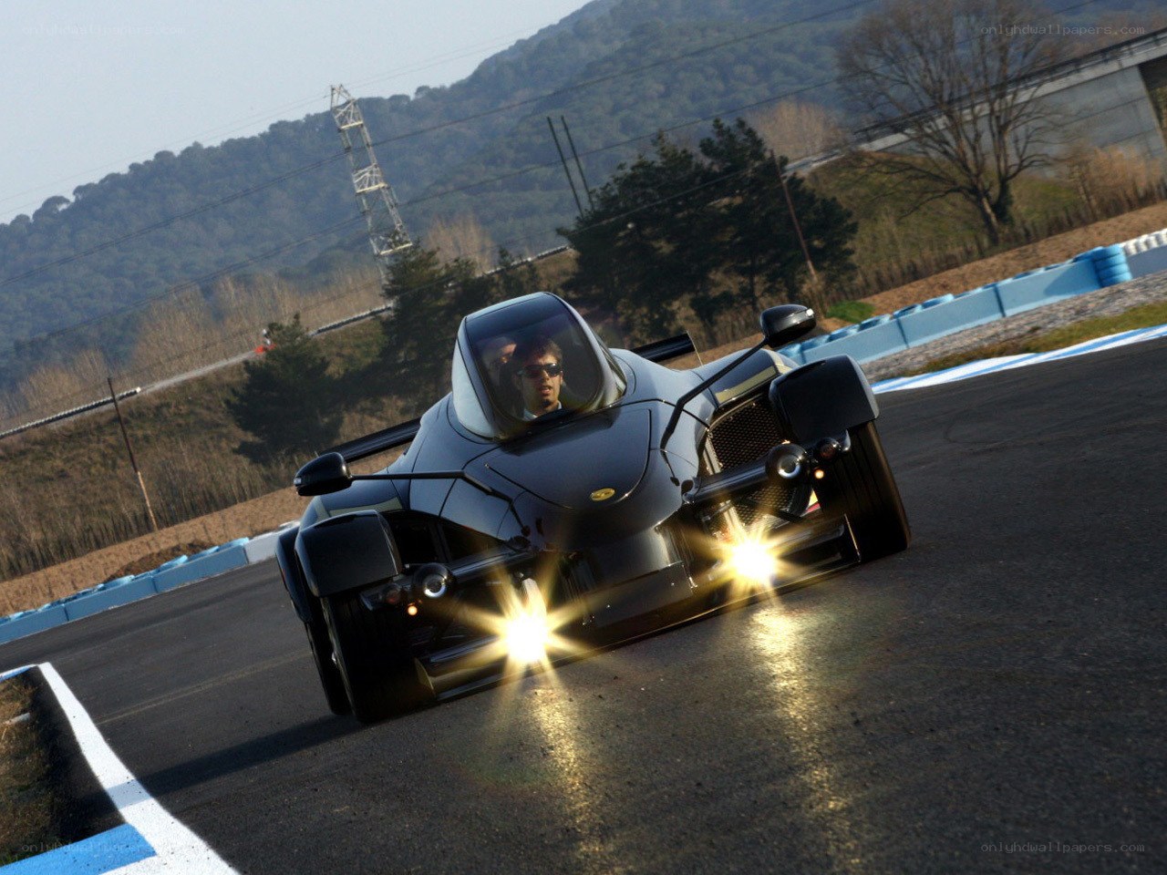 racing car on a track