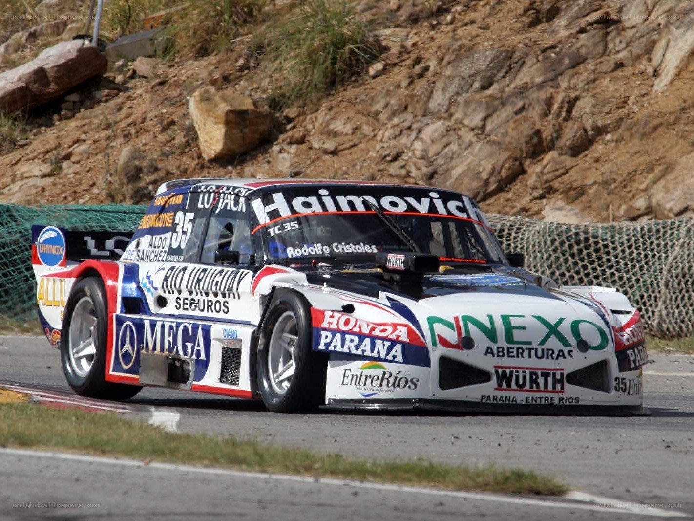 racing car on a track