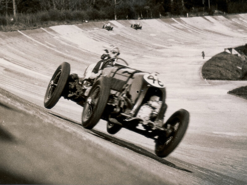 Racing car on a track