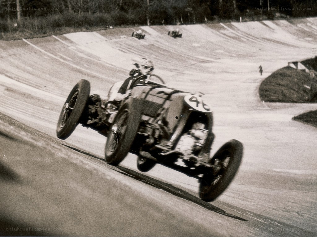 Racing car on a track