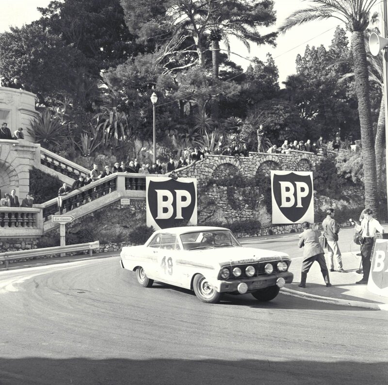 Racing car on a winding road