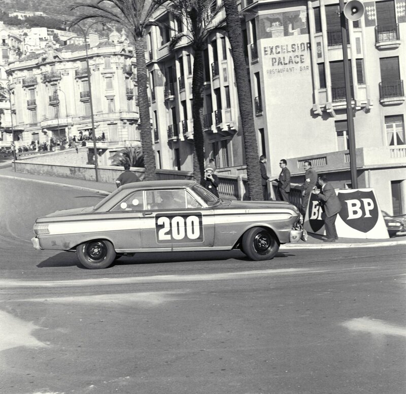 Racing car on city street
