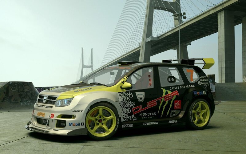 Racing Car on Concrete