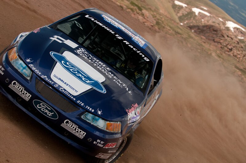 racing car on dirt road