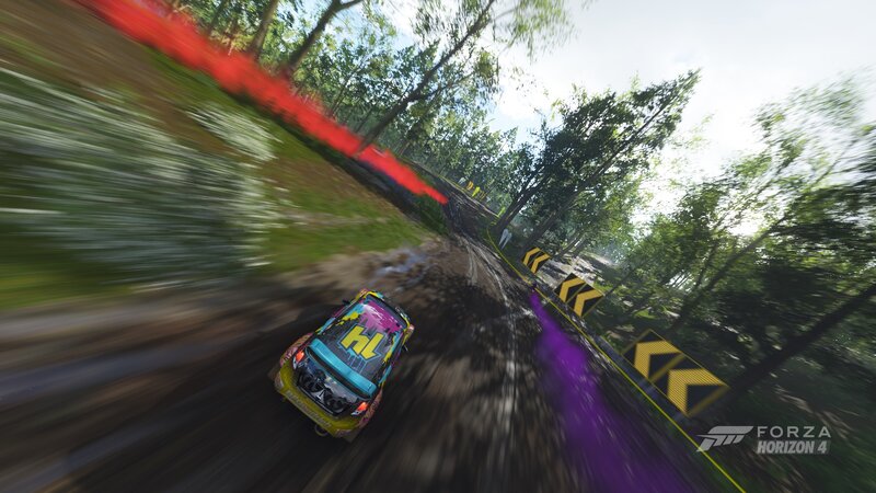 Racing Car on Dirt Road — Green