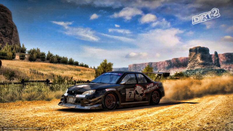racing car on dirt road