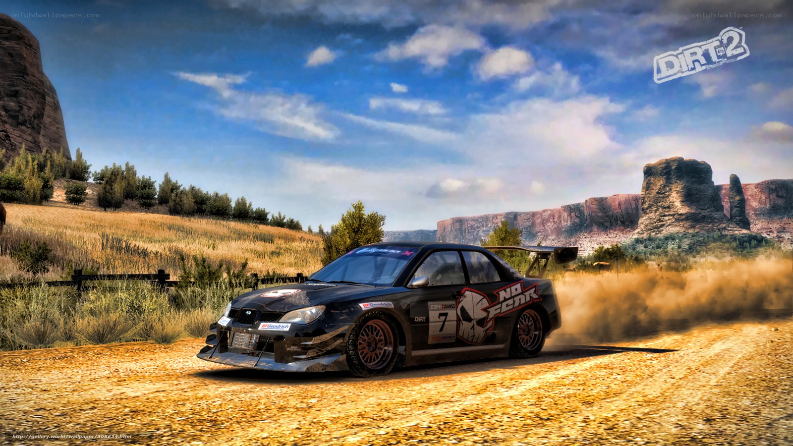 racing car on dirt road