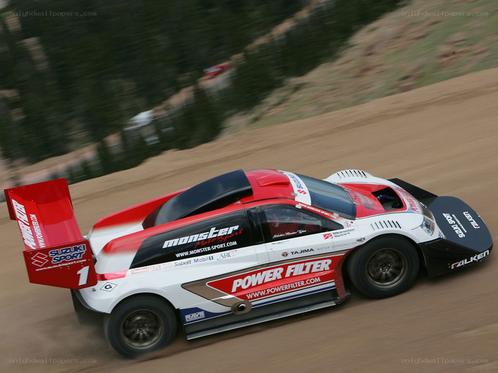 racing car on dirt track