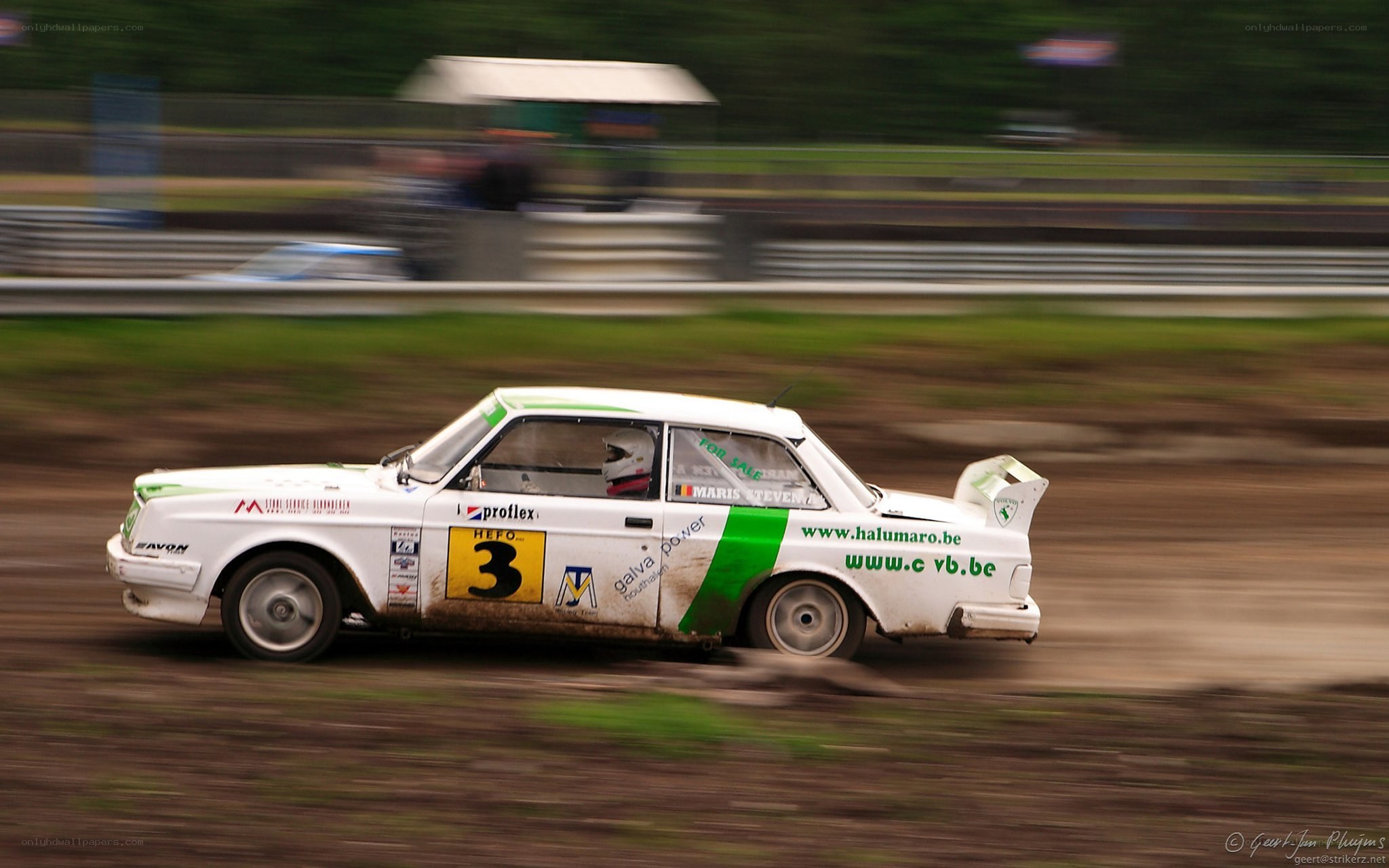 racing car on dirt track