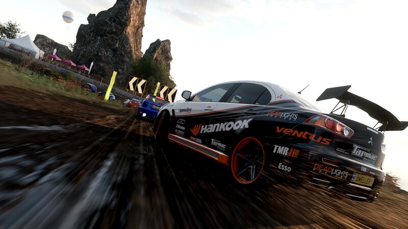 Racing Car on Dirt Track — Black