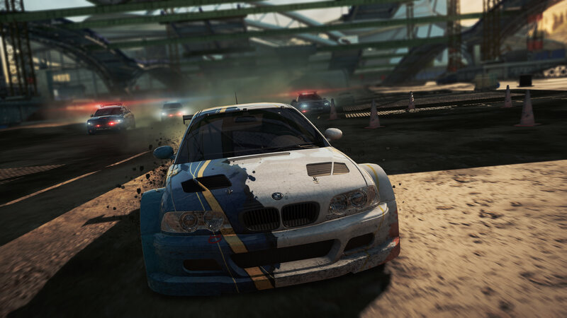 Racing Car on Dirt Track — Blue