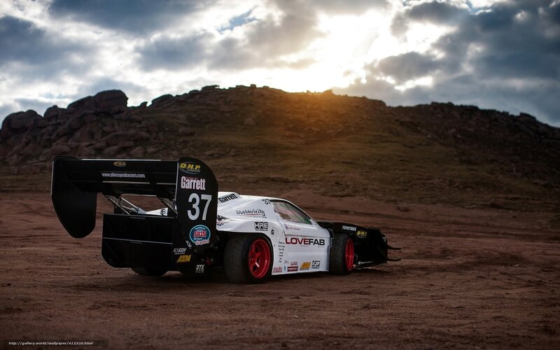 racing car on dirt track