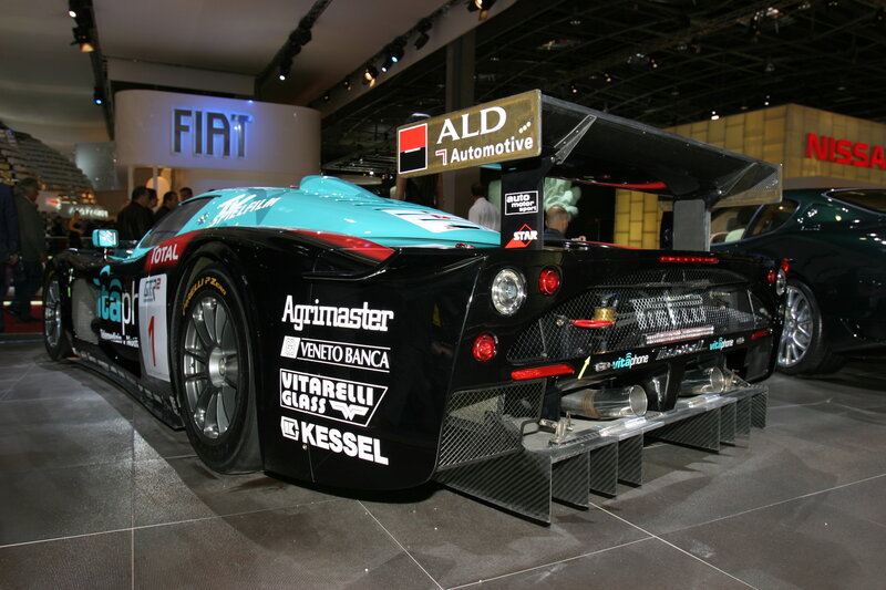 Racing car on display at auto show