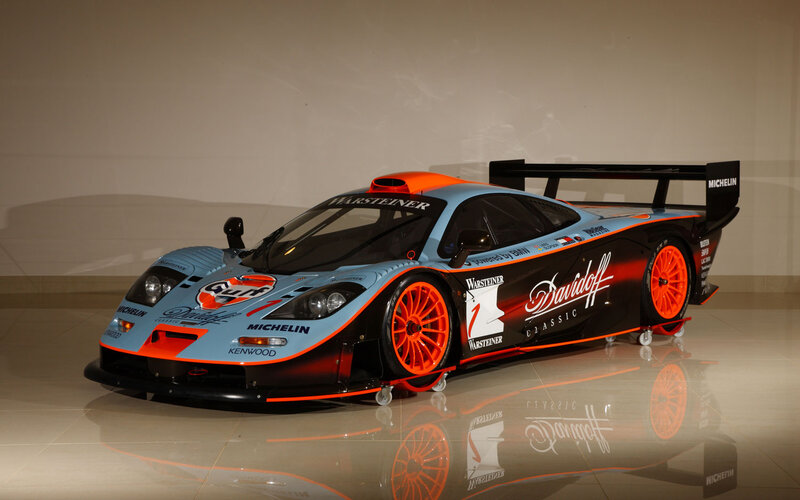 Racing Car on Display — Blue