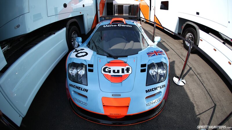 Racing Car on Display — Light Blue, Calm