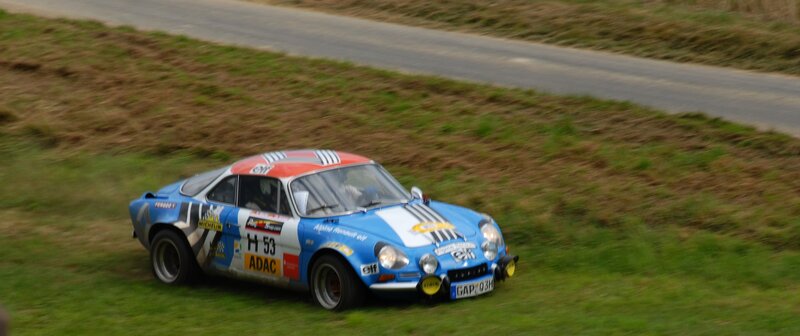 racing car on grassy track