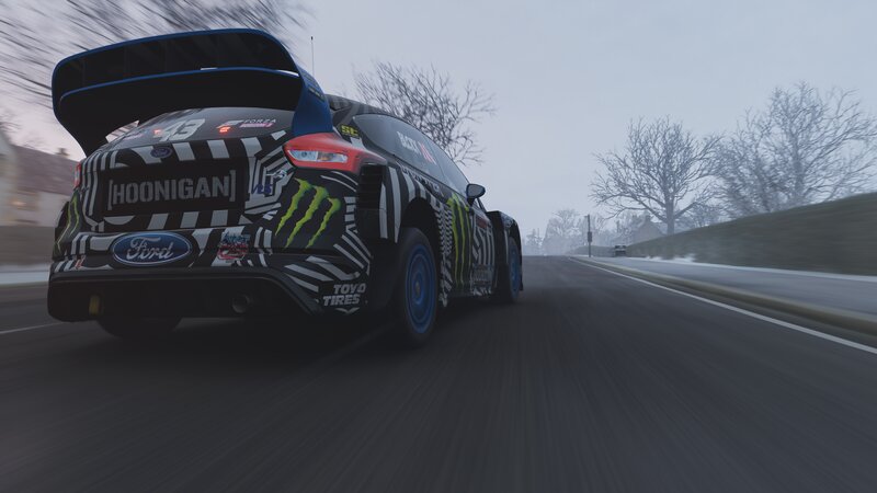 Racing Car on Road — Black, Driving