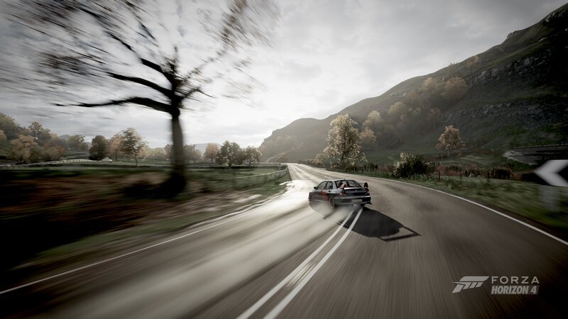 Racing Car on Road — Gray