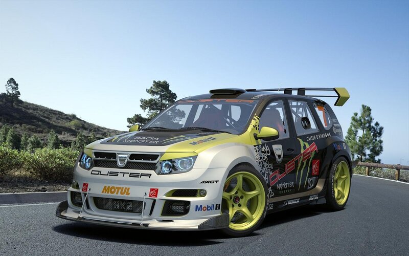 Racing Car on Road — Yellow