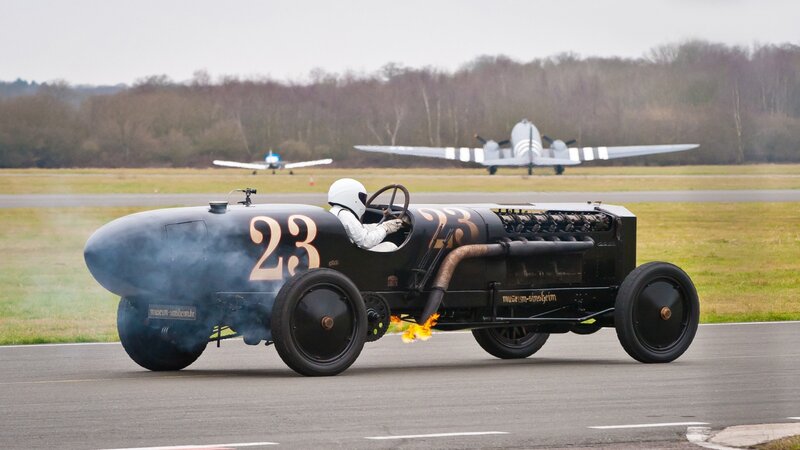 Racing Car on Runway