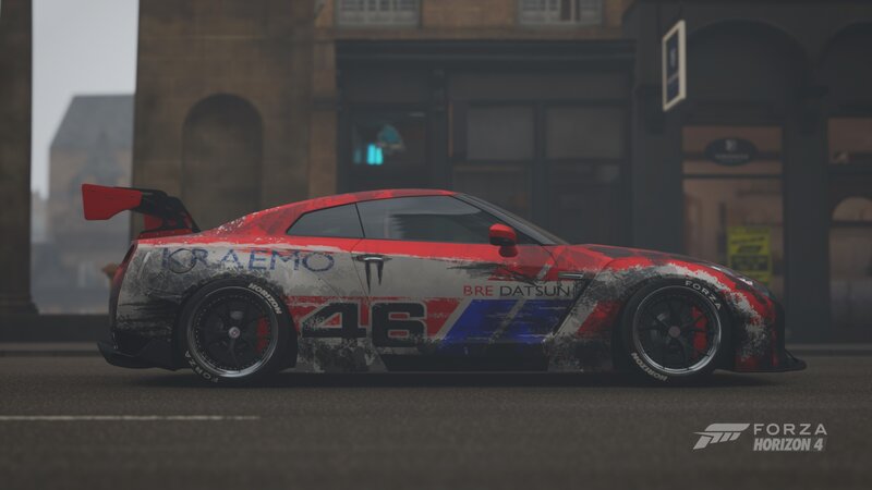 Racing Car on Street — Red