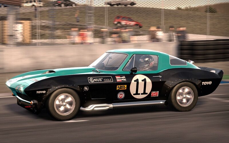 racing car on track