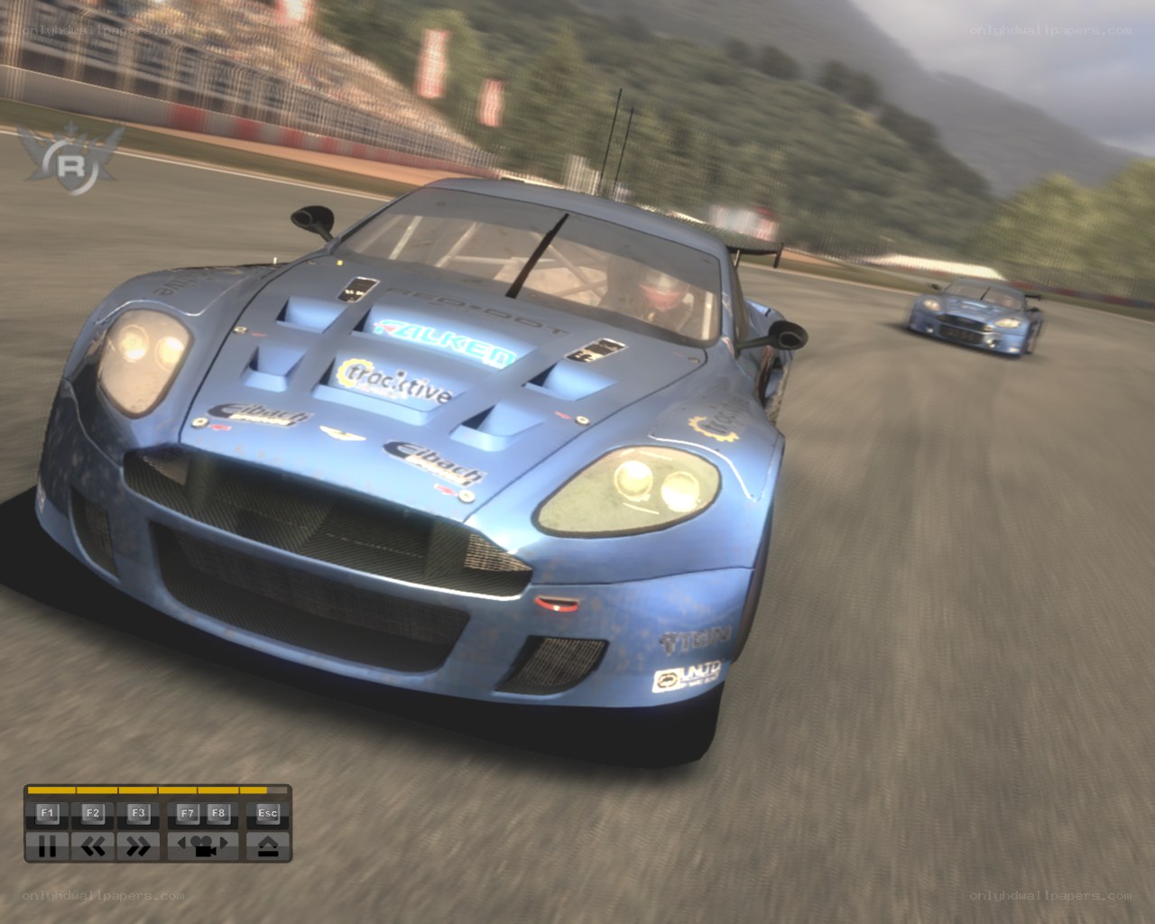 racing car on track