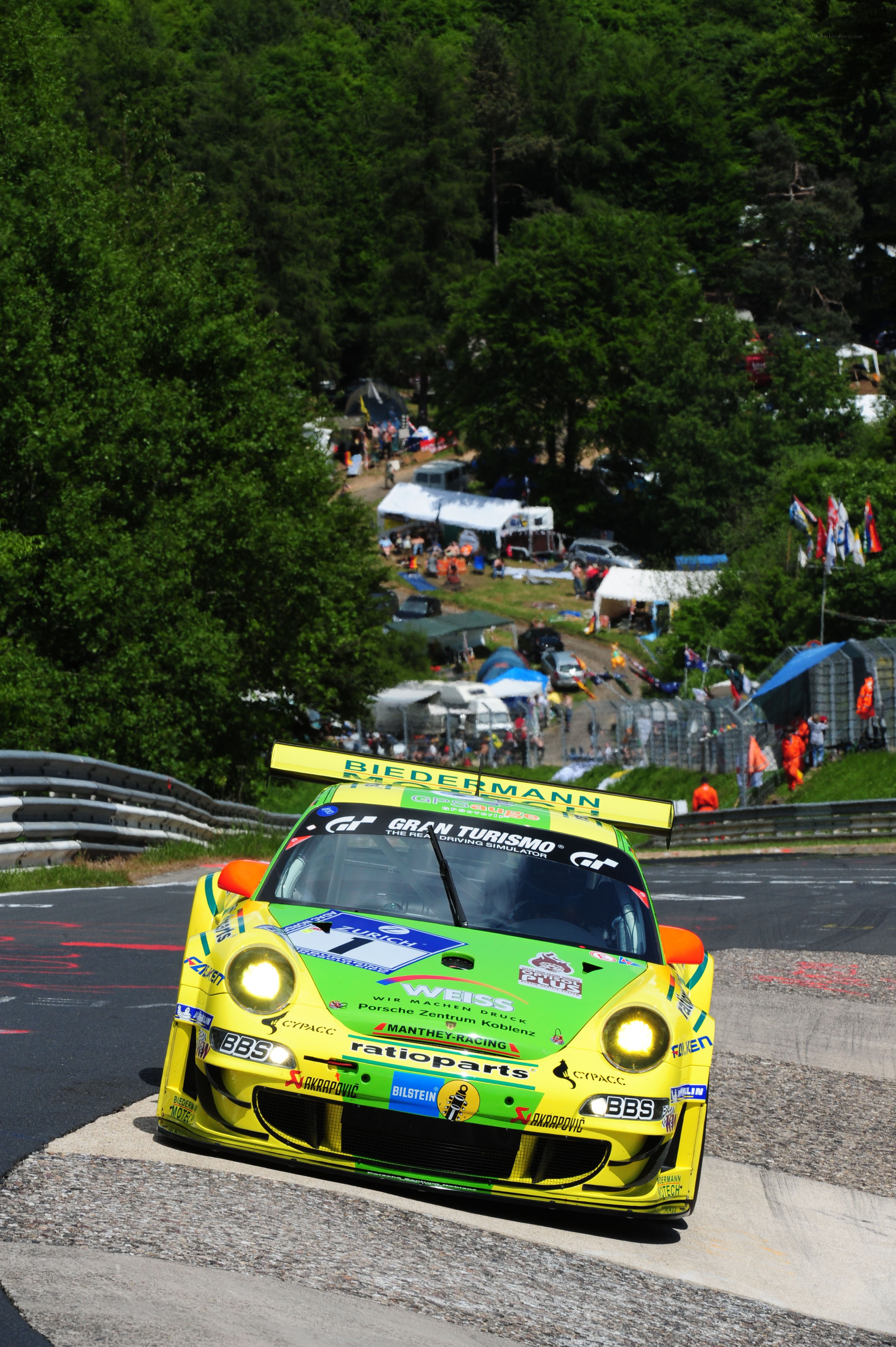 racing car on track