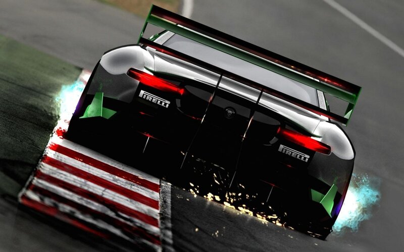 racing car on track