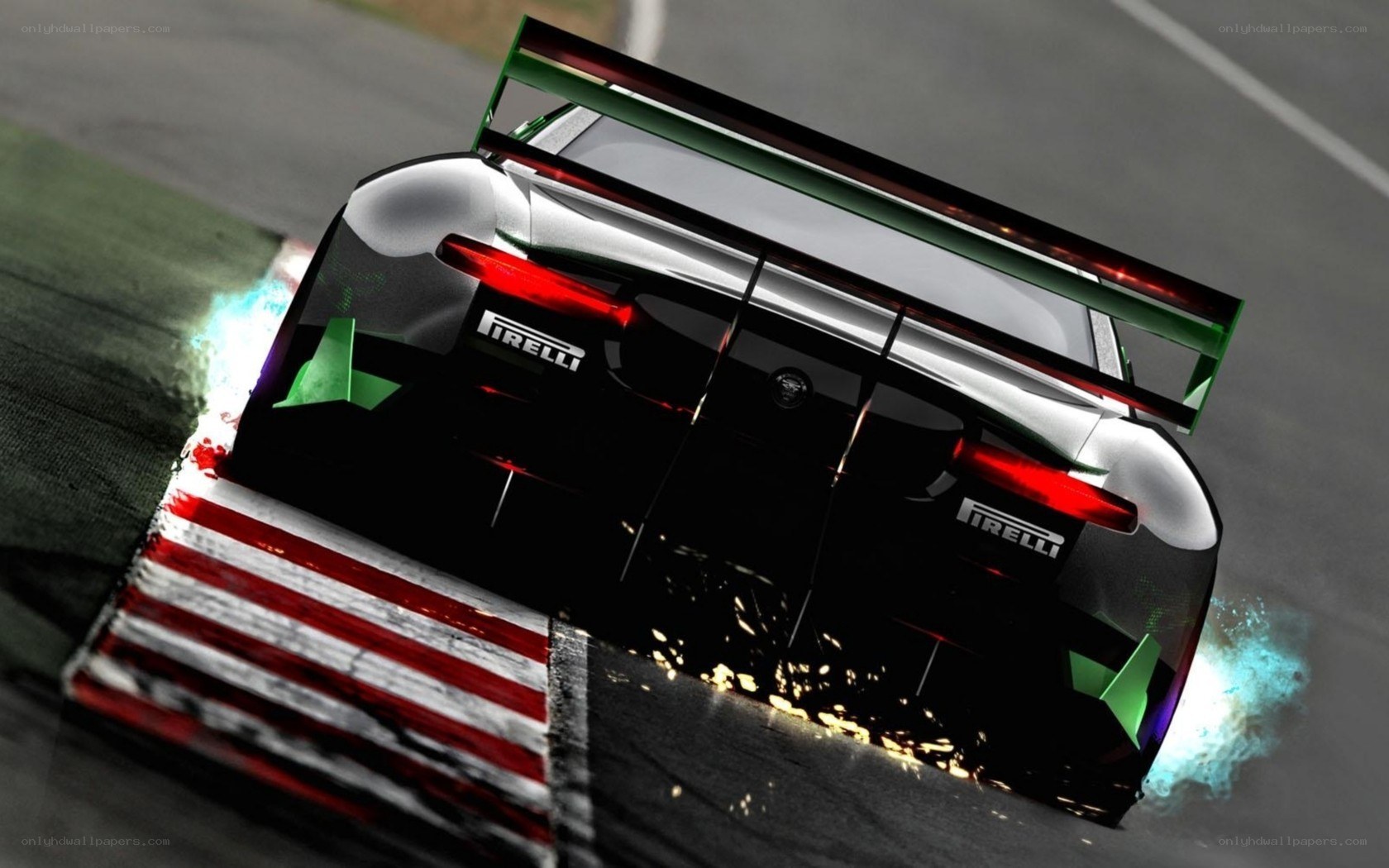 racing car on track