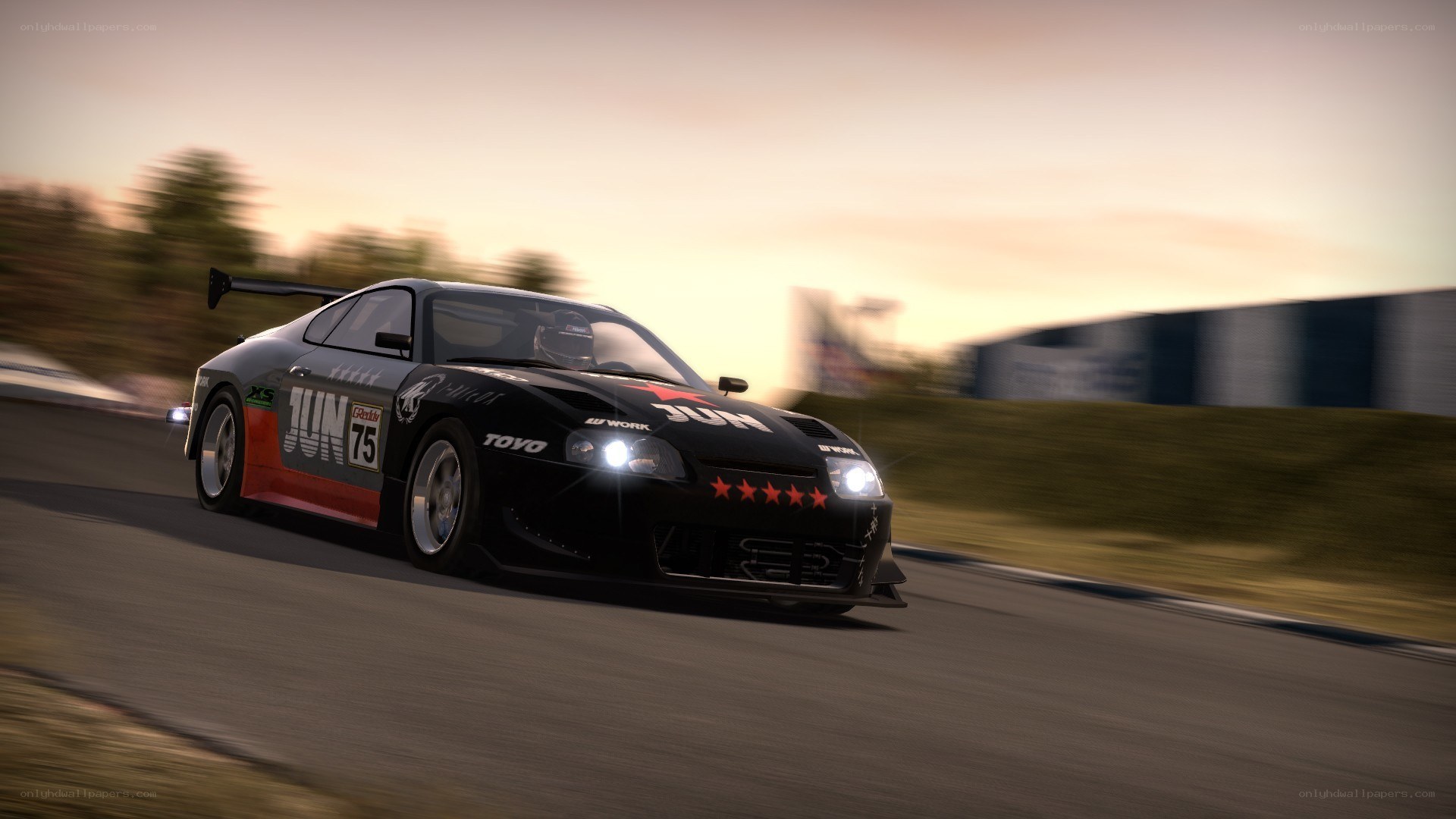 racing car on track