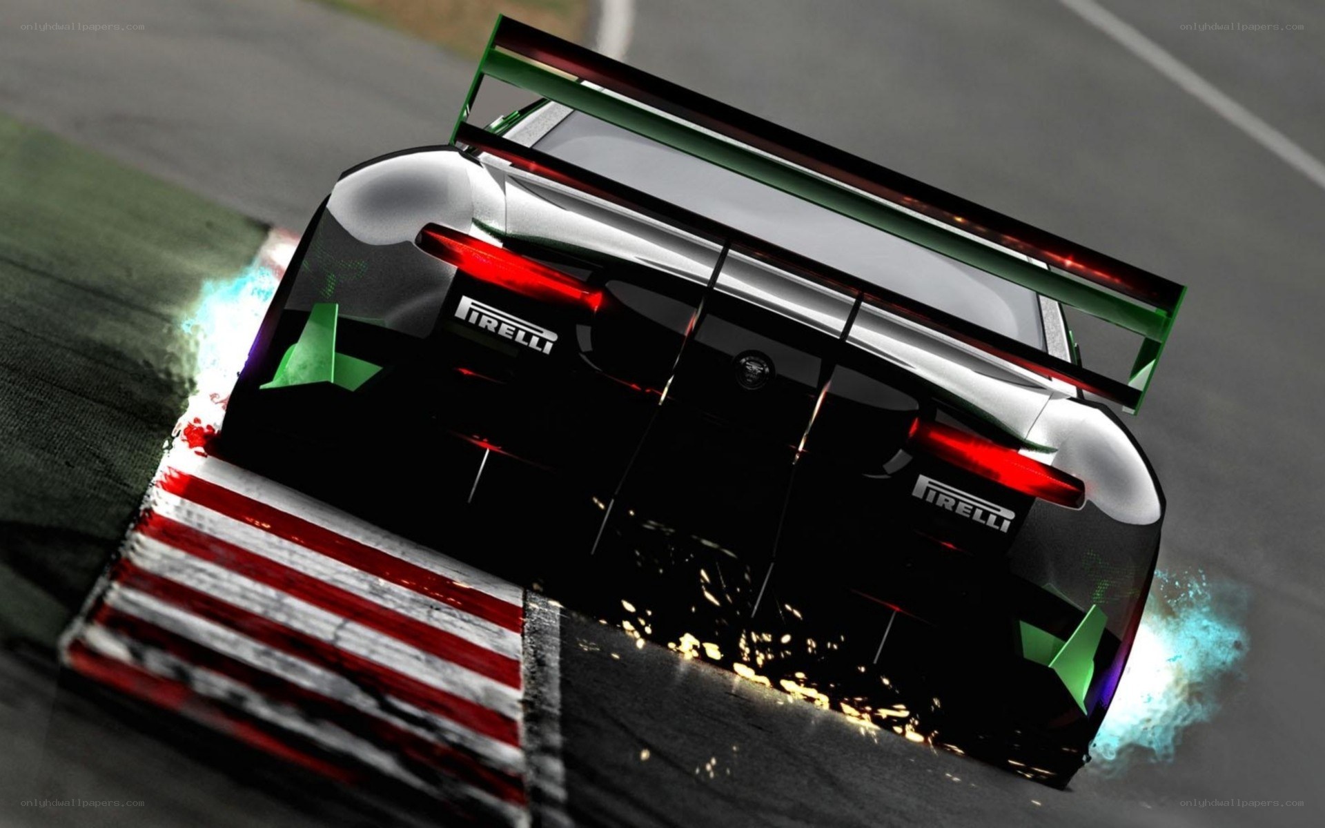 racing car on track