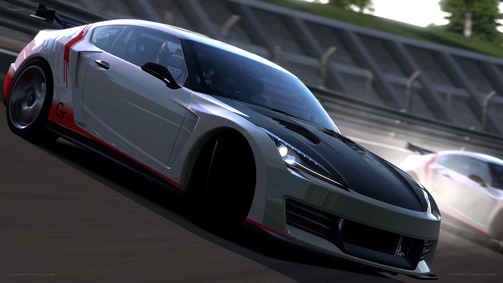 racing car on track