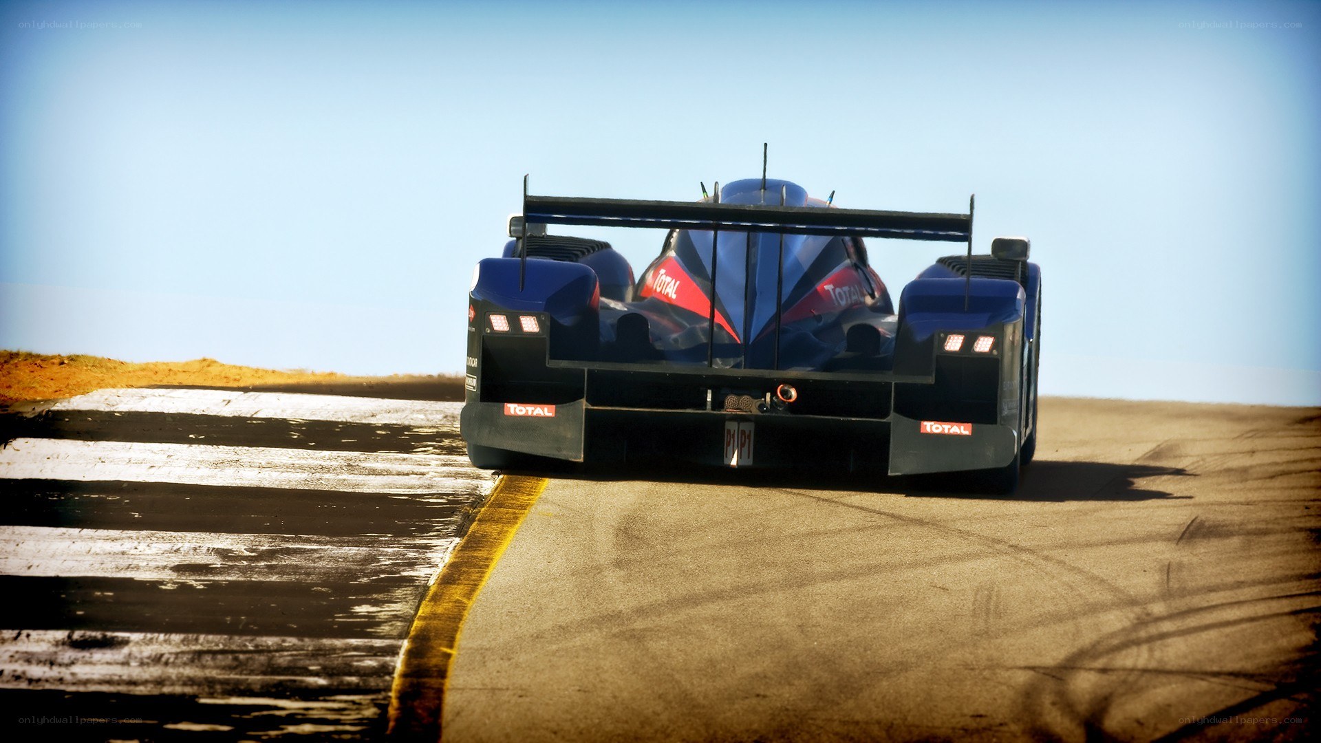 Racing car on track