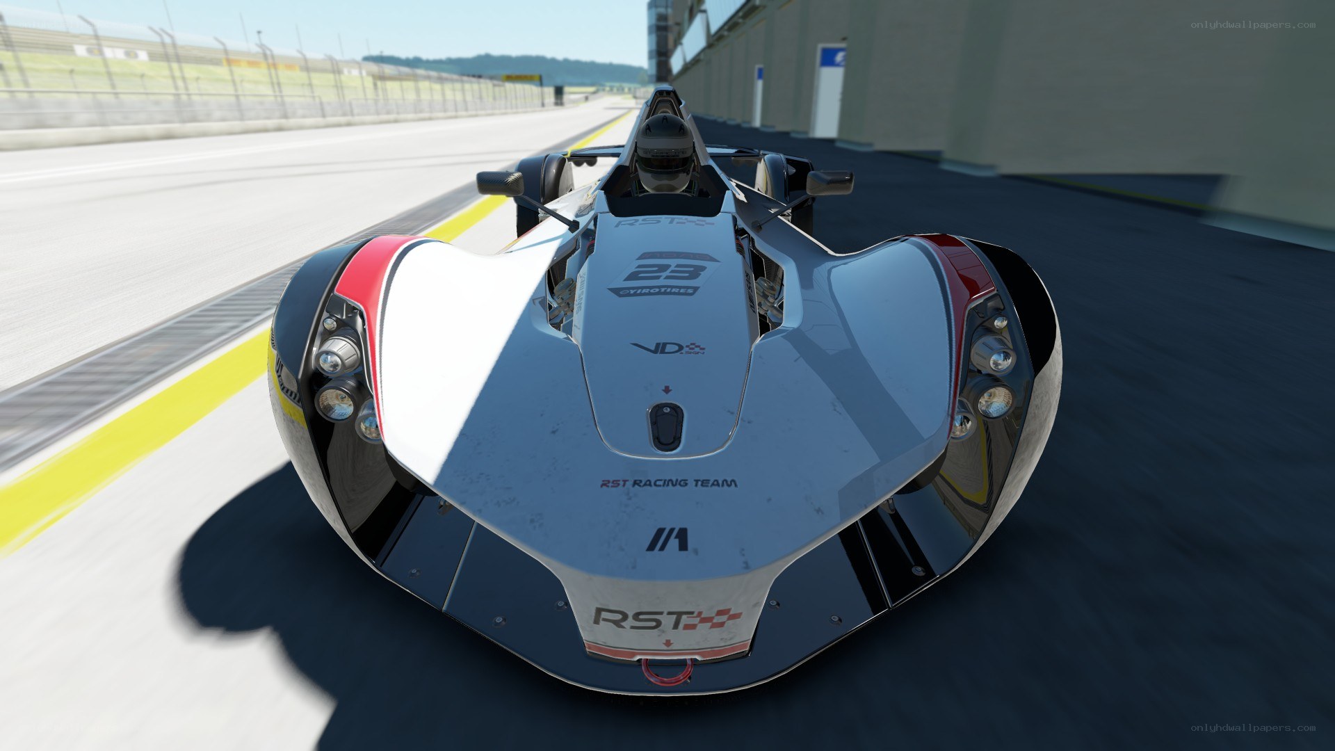 racing car on track