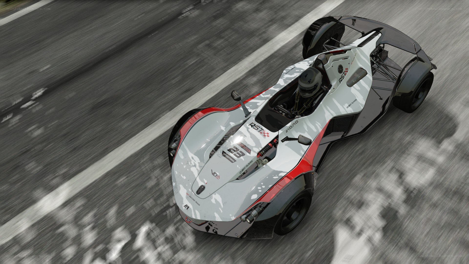 racing car on track